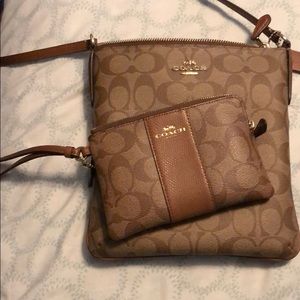 Coach cross body w/ matching wristlet